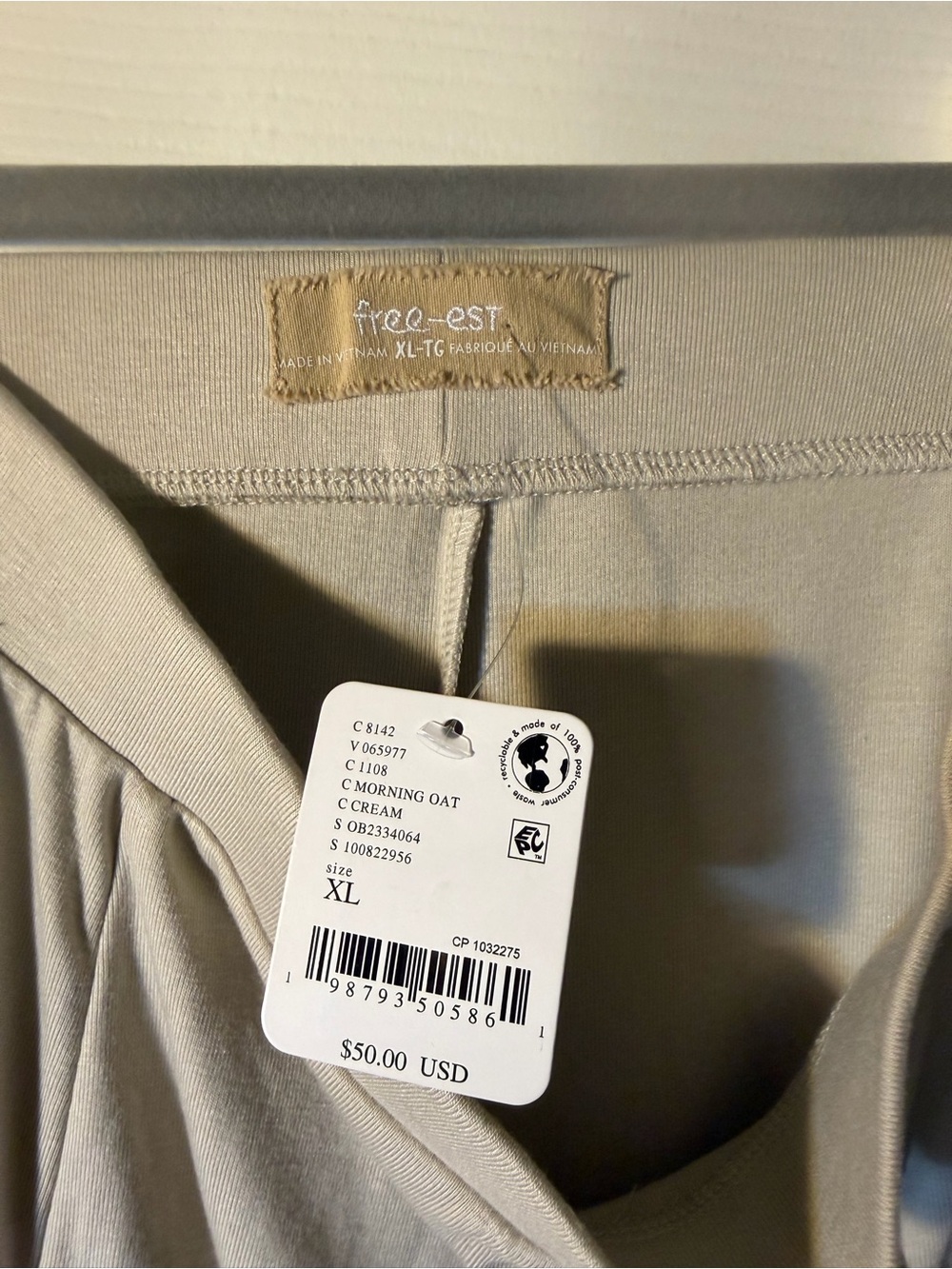 Free People Women’s Morning Oat (Cream) XL Pants